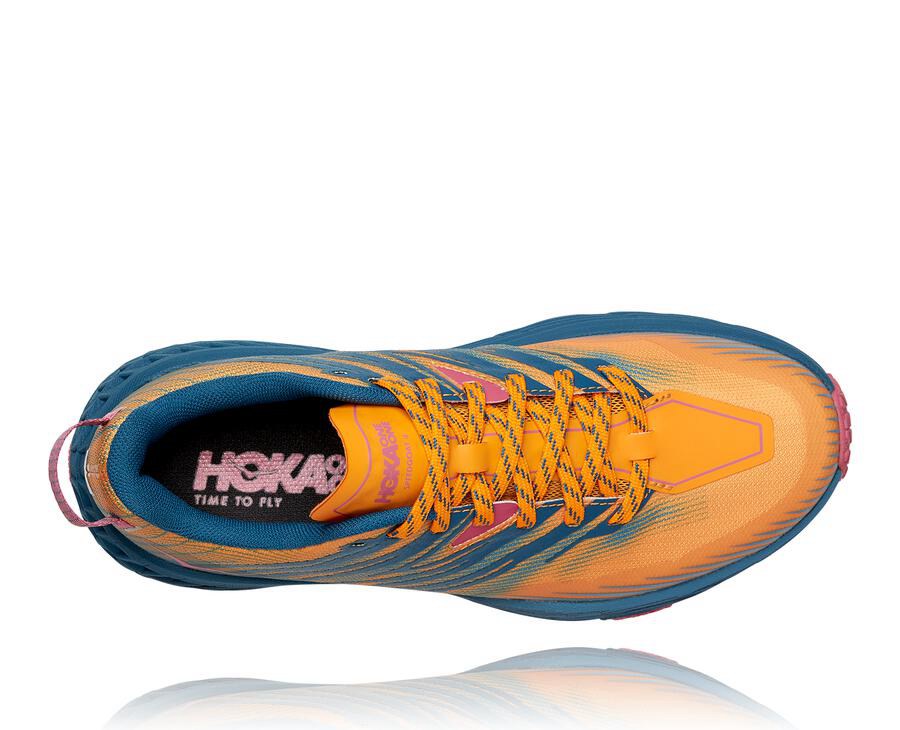 Hoka One One Speedgoat 4 Trailskor Dam - Blå - SWTAL-6973